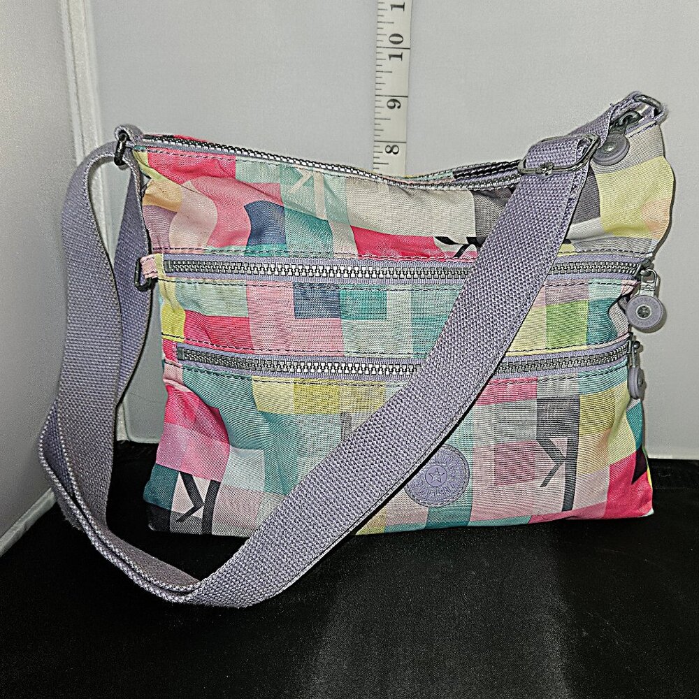 Kipling Multicolor Square Block Print Crossbody S… - image 1